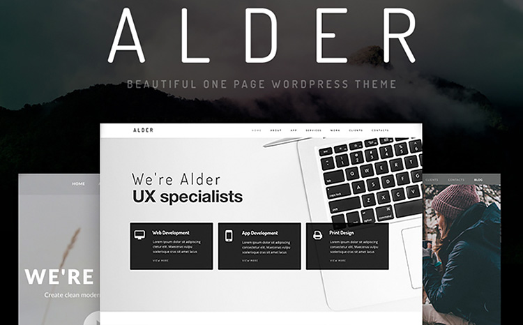 Alder - OnePage WordPress Theme
