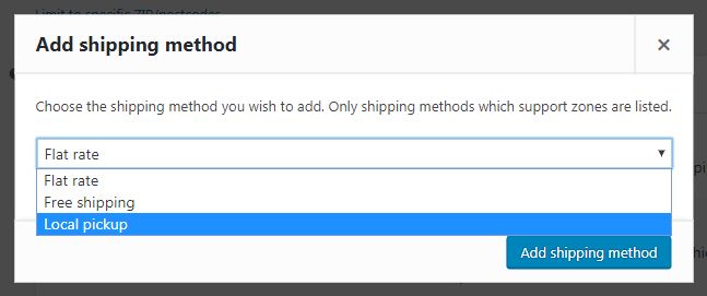 Add shipping method in WordPress WooCommerce