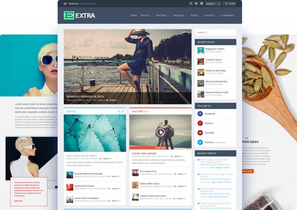 WordPress Magazine theme Extra by Elegant Themes