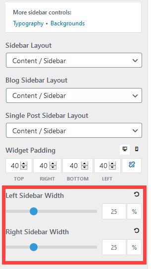 How to set the width of the sidebar in GeneratePress