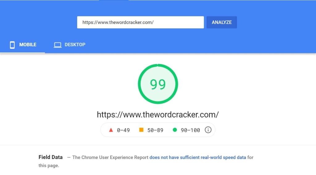 How to improve your Google PageSpeed Insights score for your WordPress sites - Mobile