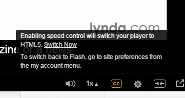 Speed control in lynda.com