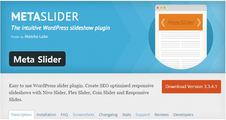 WordPress スライダープラグイン - Meta Slider