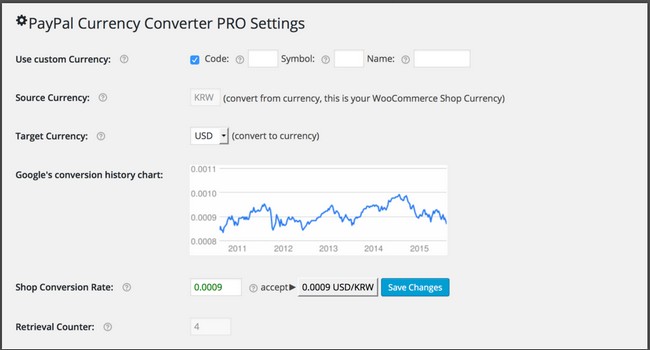 PAYPAL CURRENCY CONVERTER PRO FOR WOOCOMMERCE  - ウォンにペイパルを設定する