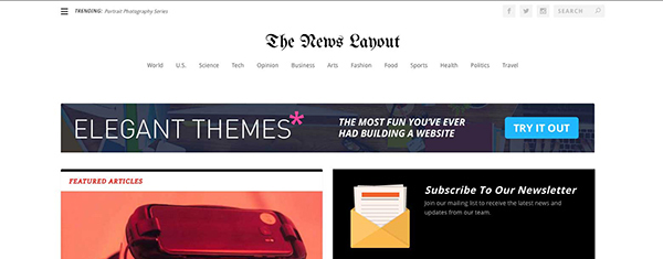 [WordPress] Elegant ThemesのExtra用無料 Newspaper スタイルカテゴリーのレイアウトパック2
