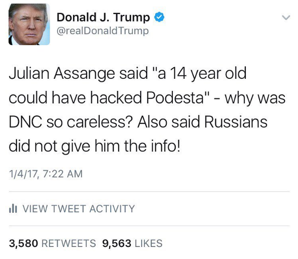 [트럼프] 美 대선 해킹 러시아 출처 아니야
