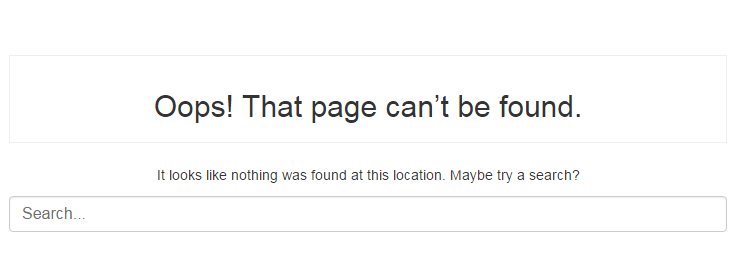 WordPress 404ページなしエラーページ