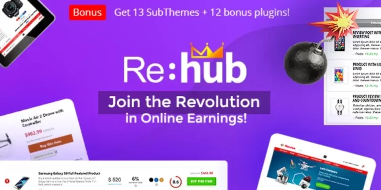 REHub - 가격 비교, 제휴 마케팅, 멀티벤더 스토어, 커뮤니티 테마