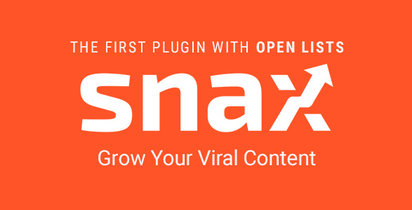 Snax - 사용자들이 직접 글을 올릴 수 있는 기능을 제공하는 바이럴 프런트엔드 업로드 플러그인