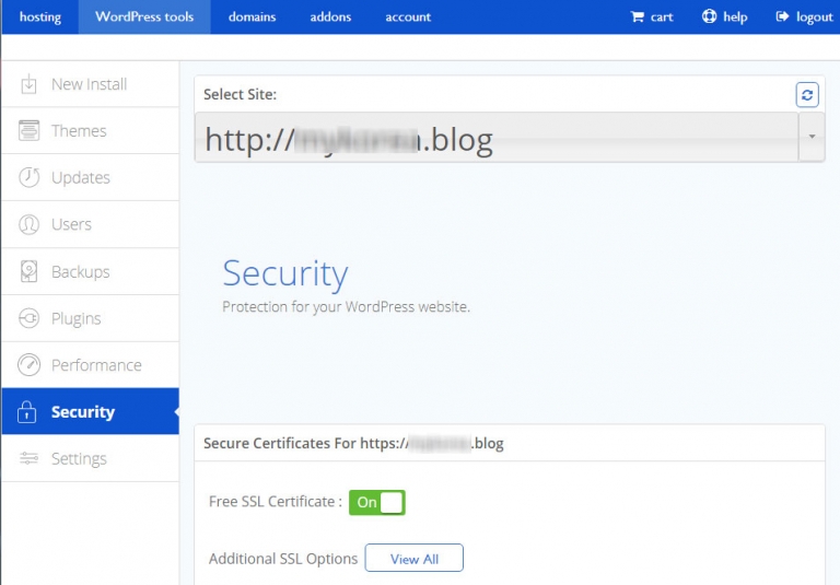 Bluehost 공유호스팅/VPS에서 무료 보안서버(SSL) 인증서 적용하기