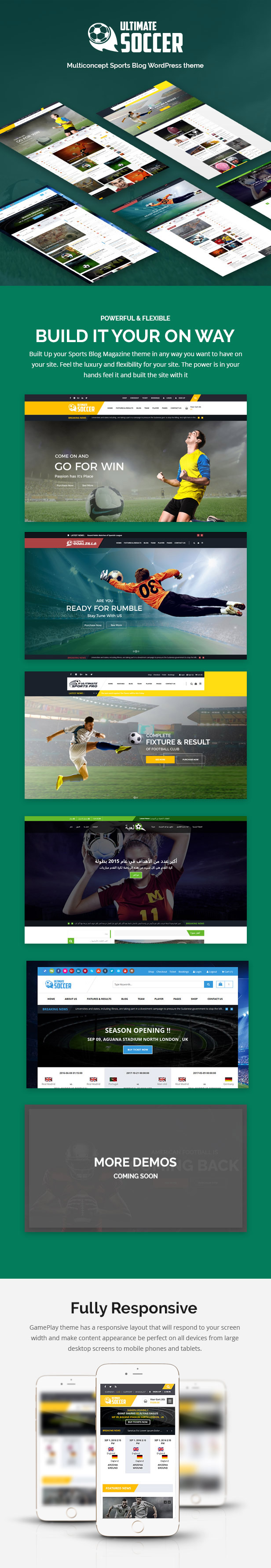 Ultimate Soccer - 스포츠 클럽 및 축구 뉴스 매거진 워드프레스 테마 2