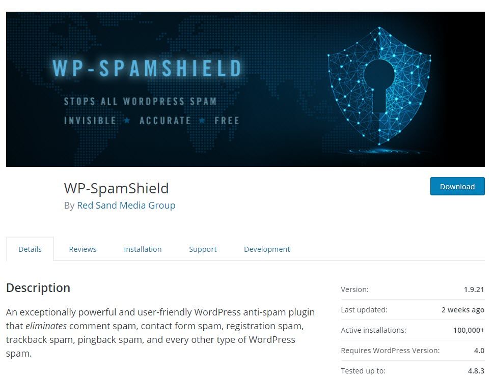 WP-SpamShieldプラグインが WordPress.orgから削除されました2
