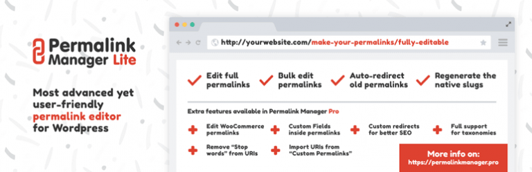 WordPress 一意のアドレス管理 -  Permalink Manager Liteプラグイン