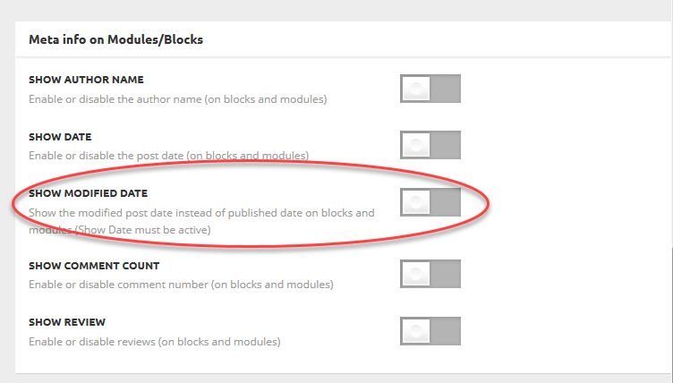 WordPress Newspaper テーマのブロックに変更日付を表示する