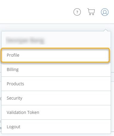 Bluehost Profile page