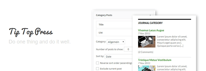 同じカテゴリのポストをサイドバーに表示する WordPress用Same Category Postsプラグイン