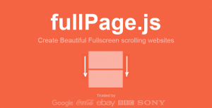 워드프레스 전체 화면 스크롤링 플러그인 - fullPage.js