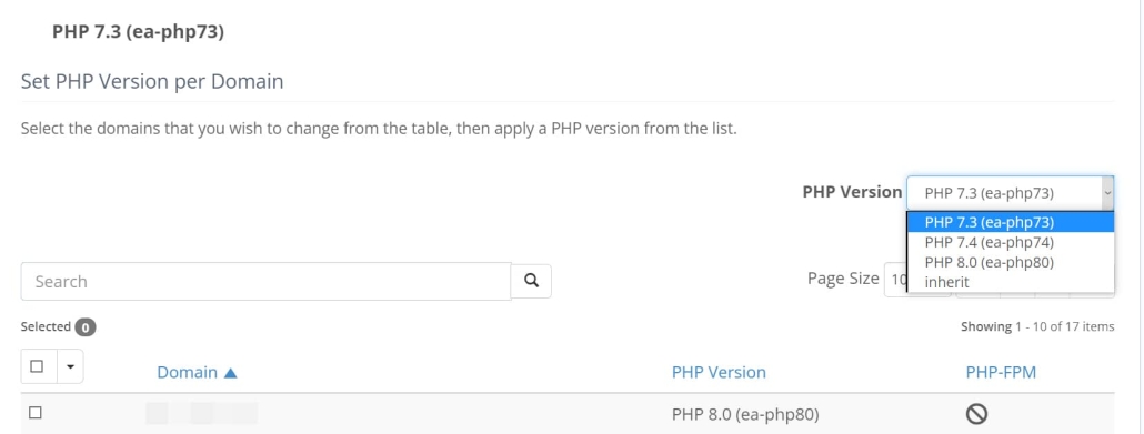 BluehostでPHPのバージョンとPHPの設定値を変更する（新しいcPanelインターフェース）9