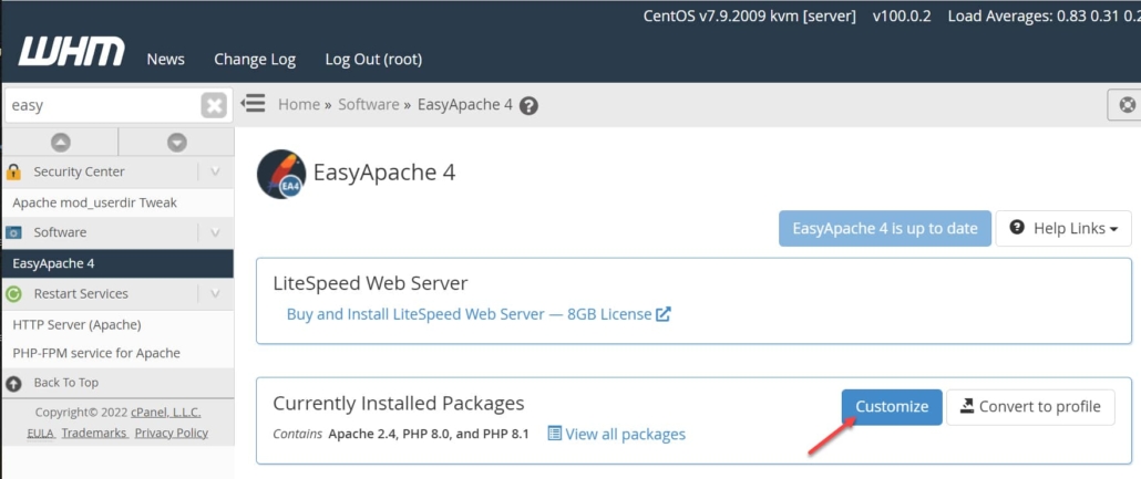 Bluehost VPS PHP 8.1のインストール
