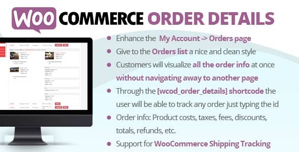 今月の無料ダウンロード： WooCommerce 注文情報プラグインWooCommerce Order Details