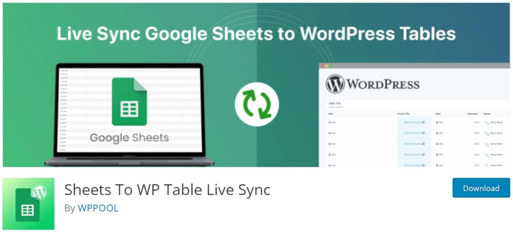 WordPress Googleシート同期プラグイン Sheets To WP Table Live Sync