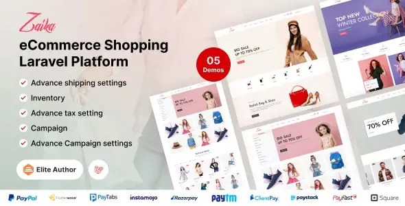 Zaika eCommerce CMS - 라라벨 eCommerce 쇼핑 플랫폼 무료 다운로드