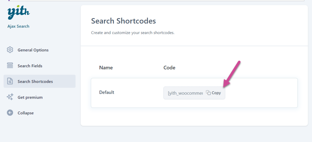 WordPress YITH WooCommerce Ajax Search ショートコード