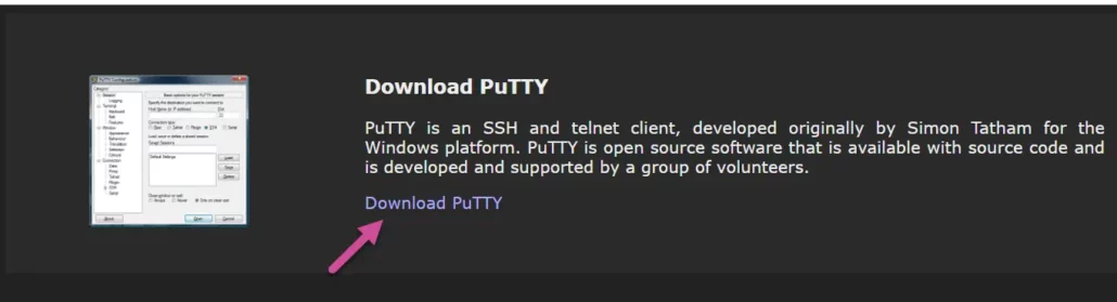 PUTTY 프로그램 다운로드 사이트